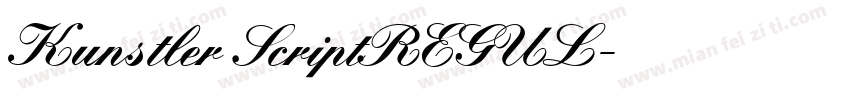 Kunstler ScriptREGUL字体转换
